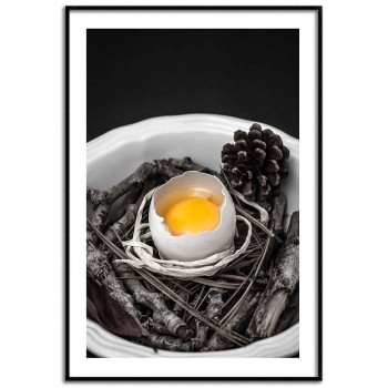 Ägg & äggula - Stilren köksposter