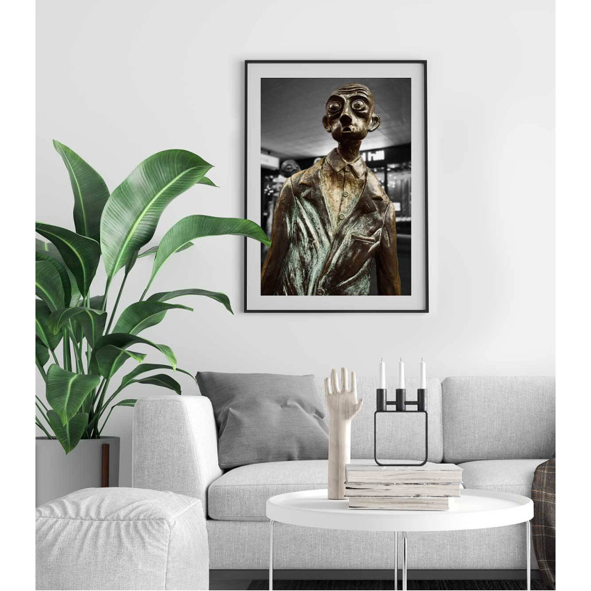 Simple retro statue poster