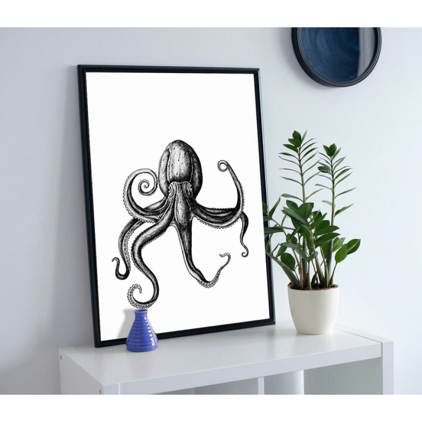 Trendy octopus poster