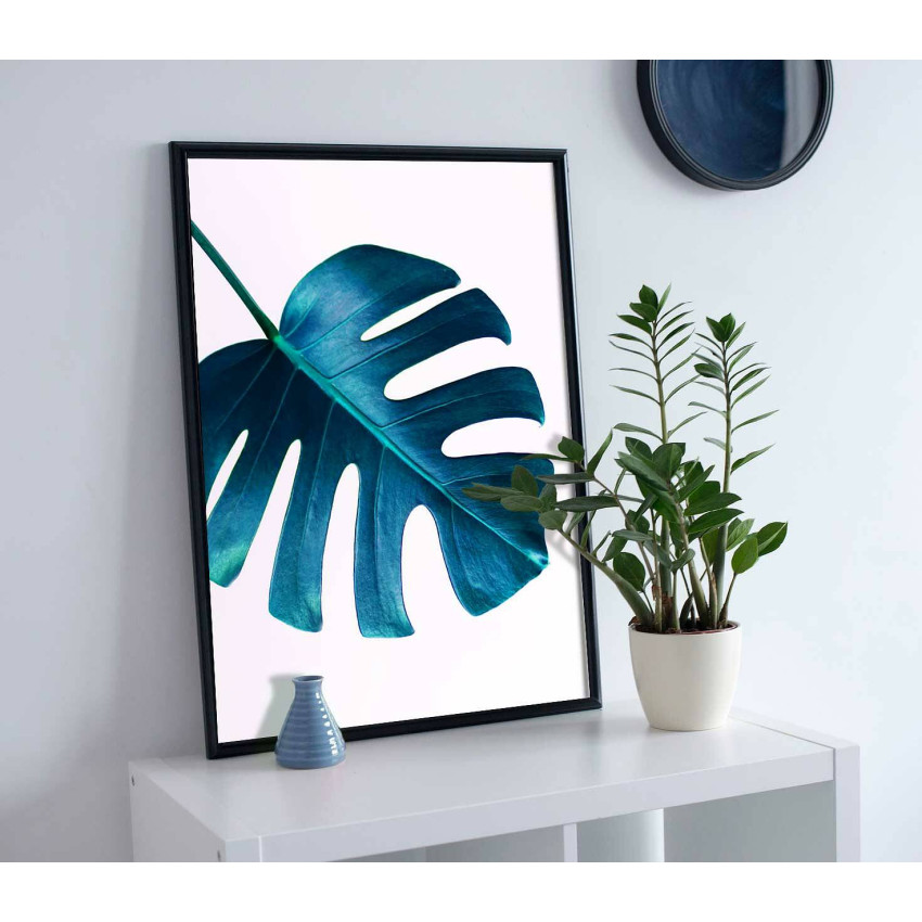 Teal leaf - Simple poster