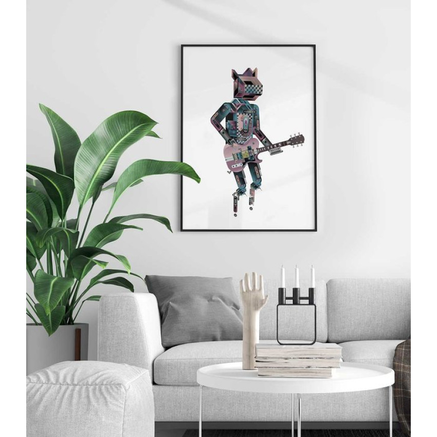 Electro music cat - Poster