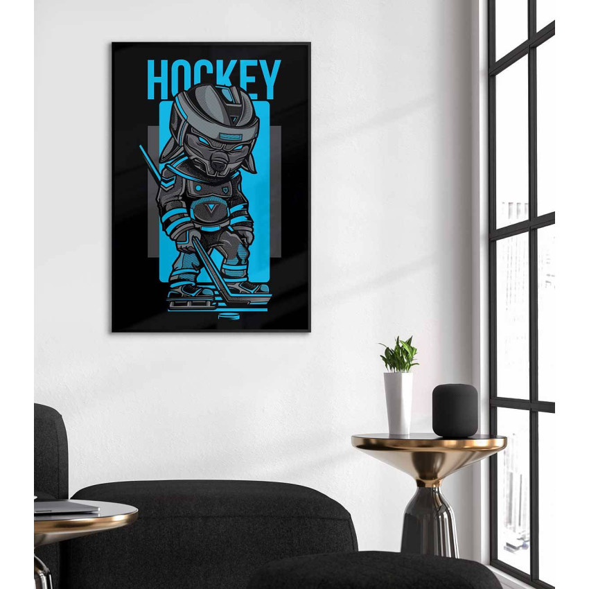Cool hockey player poster