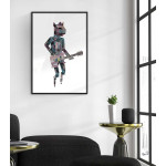 Electro music cat - Poster