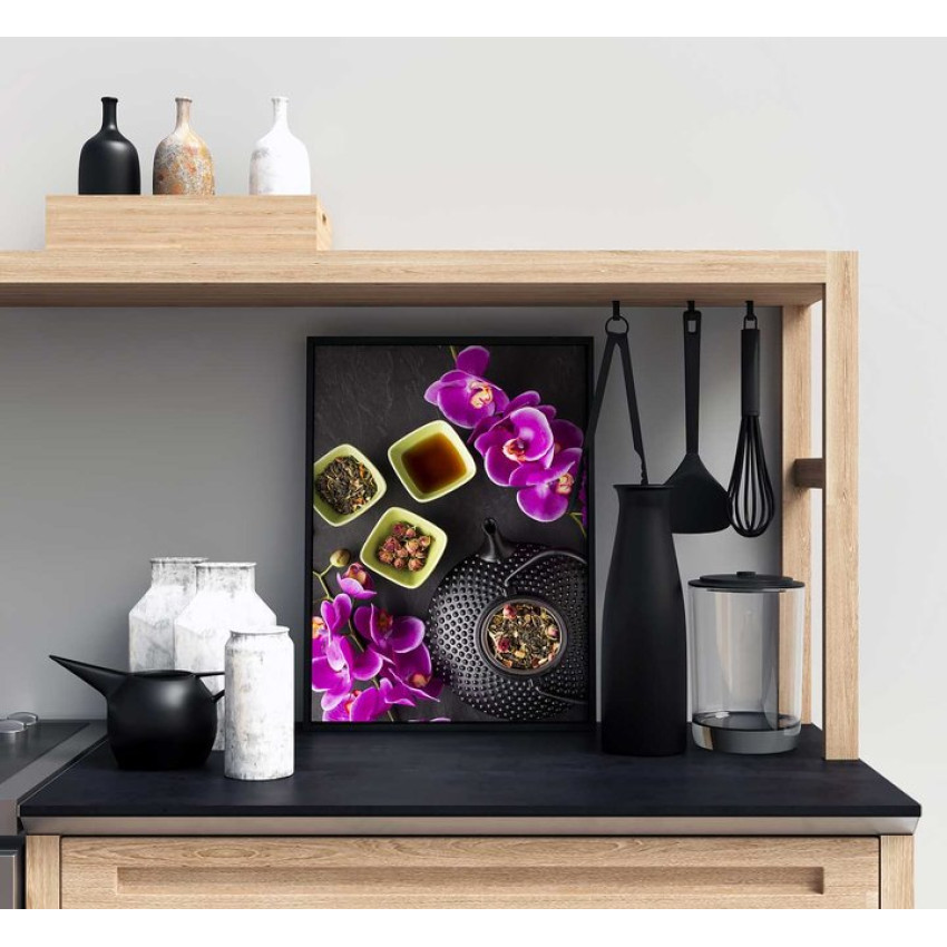 Tea and flowers - Kitchen poster