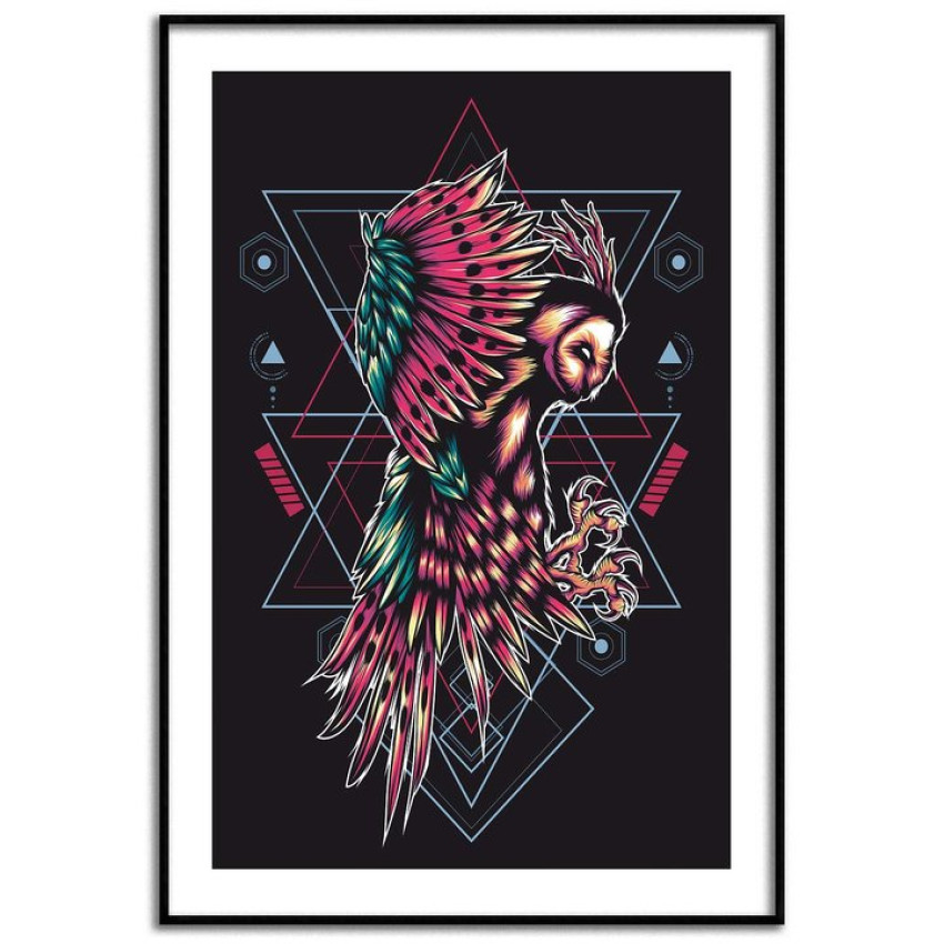 Geometric owl - Abstract poster