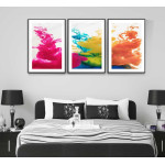 Modern art colors - Three piece picture