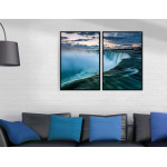 Niagarafallen - Uppdelad tavla i turkost