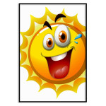 Cute & happy sun - Kids poster