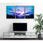 Berg & läcker solnedgång - Bred naturmotiv tavla