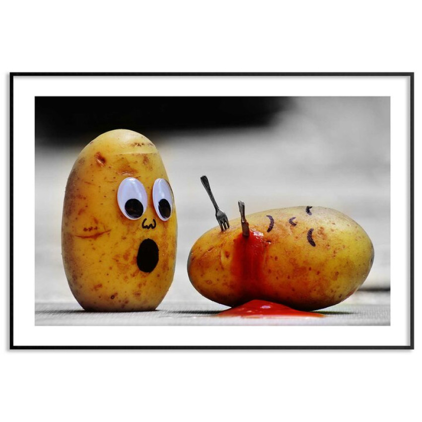 Potatis och ketchup - Rolig kökstavla