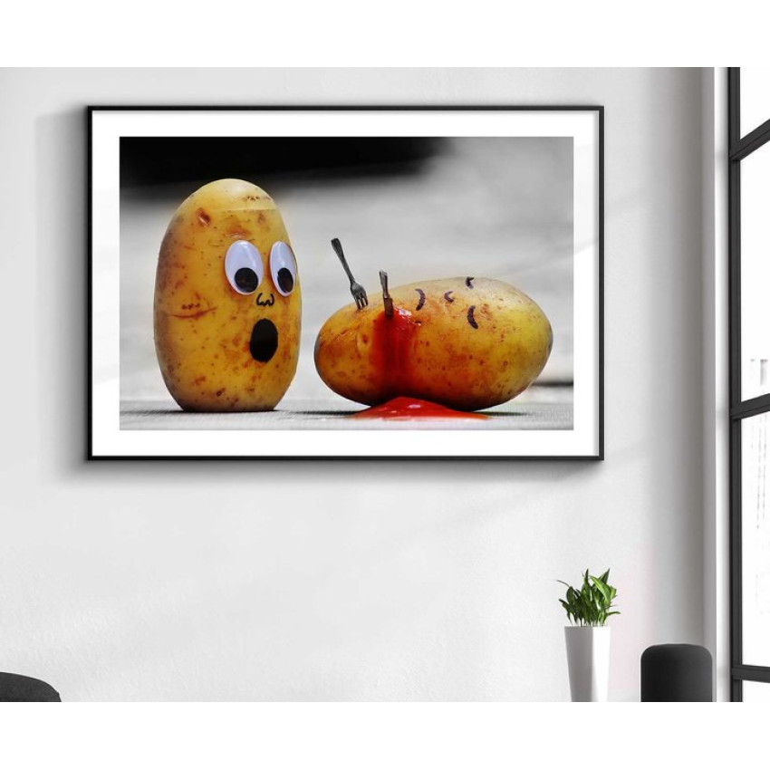 Potatis och ketchup - Rolig kökstavla