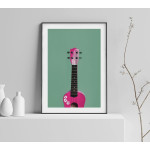 Ukulele gitarr - Trendig musik poster