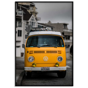 Gul folkabuss - Klassisk bil poster