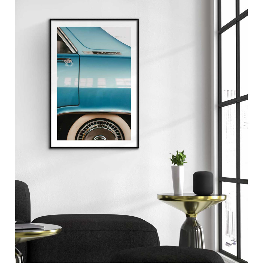 Classic blue car - Poster