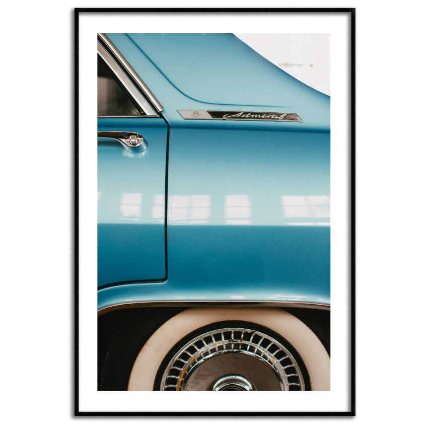 Classic blue car - Poster