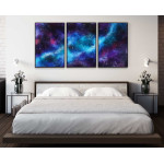 Rymden i abstrakt format - Tredelad tavla