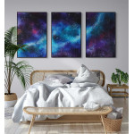 Rymden i abstrakt format - Tredelad tavla