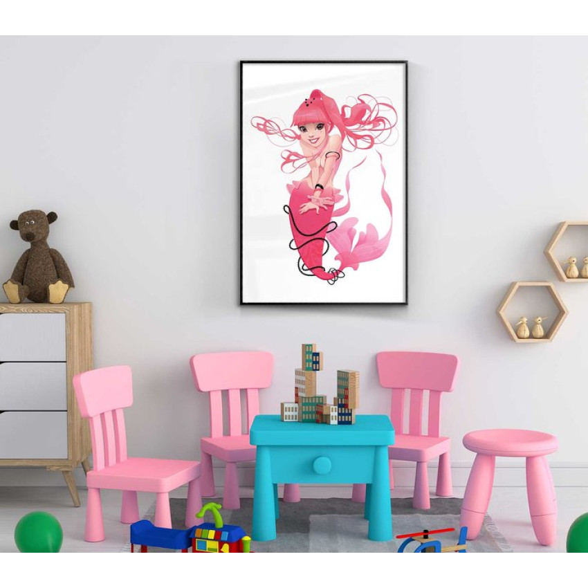 Pink mermaid - Cute kids poster