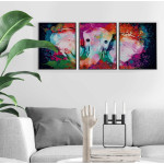 Colorful African elephant - Three piece poster - SwedeArts