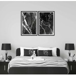 Abstract art 50x70cm x 2 black & white posters