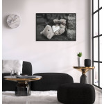 Nallebjörn & Hjärta - Svartvit Poster