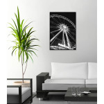 Ferris Wheel - Black and White Poster