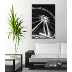 Ferris Wheel - Black and White Poster