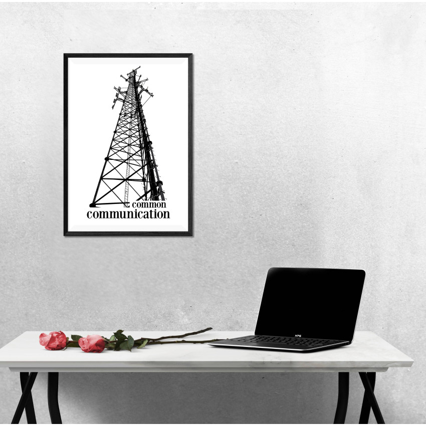 Common Communication - Black and White Poster