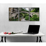 Vacker natur & stenbro - Poster i tre delar