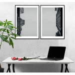 New York Street - Two Piece B/W Poster