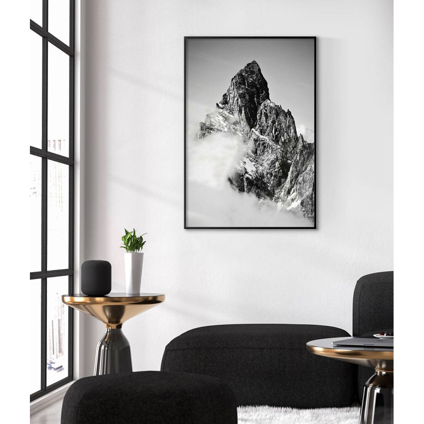 Mount Noire De Peuterey - Black and White Poster