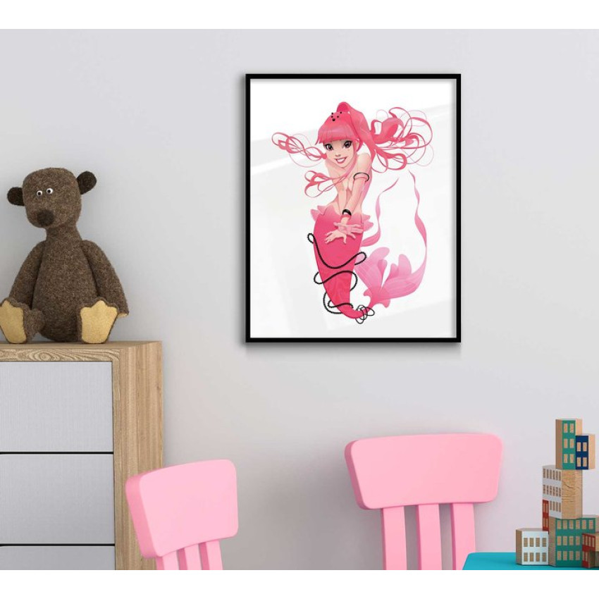 Pink mermaid - Cute kids poster
