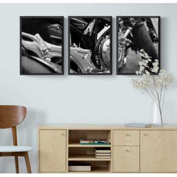 Abstract motorcycle - Three piece poster