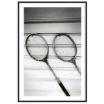 Badminton rackets - Retro sport poster