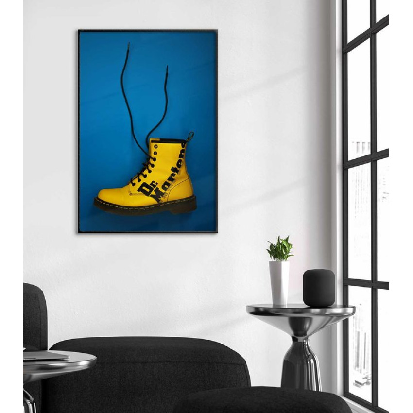 Gula Dr Martens - Blå gul poster