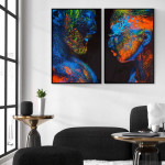 Abstract couples love - Poster in two pieces