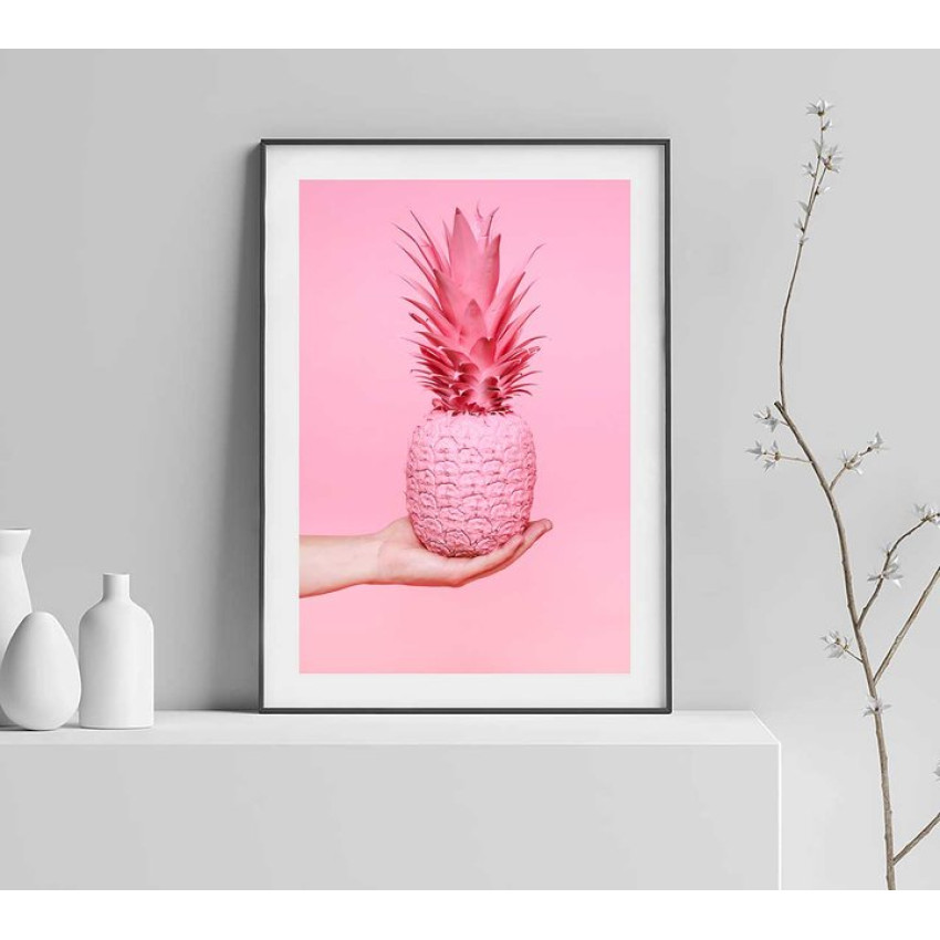 Pink pineapple - Trendy modern poster