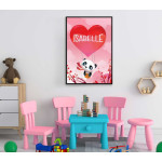Panda bear in air balloon - Kids personal poster