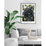 Krokodil i profil - Grön poster