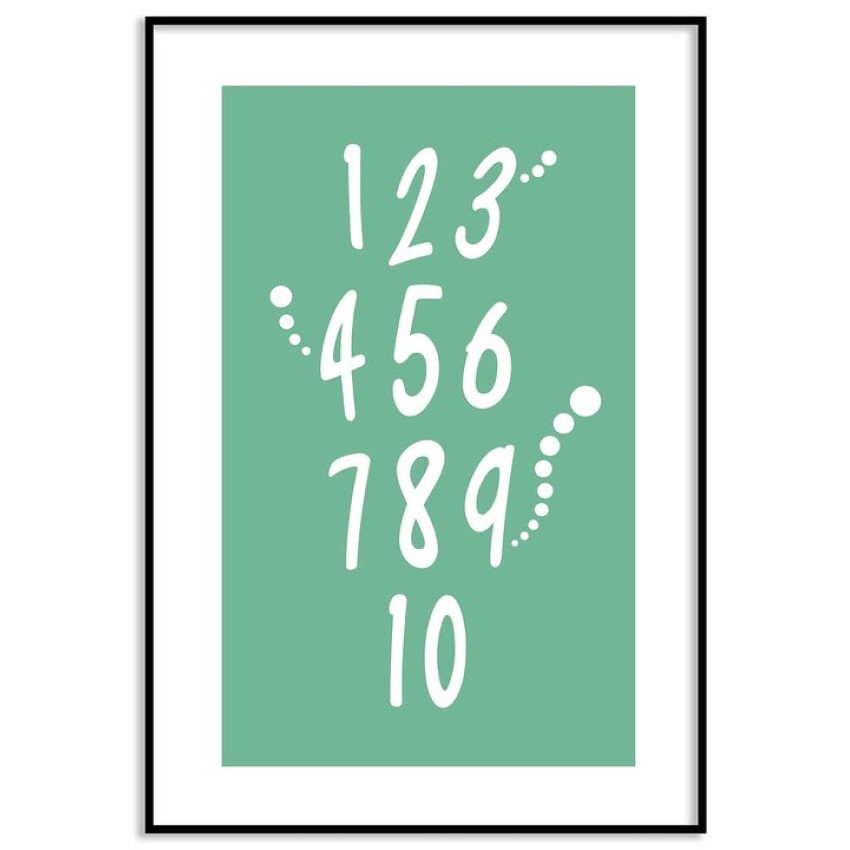 Siffror 1-10 - Enkel pedagogisk barntavla