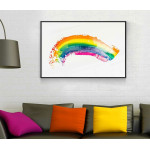 Regnbåge i oljefärg - Färgglad & enkel poster