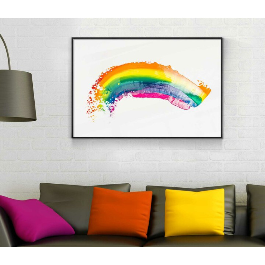 Regnbåge i oljefärg - Färgglad & enkel poster