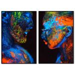 Abstract couples love - Poster in two pieces