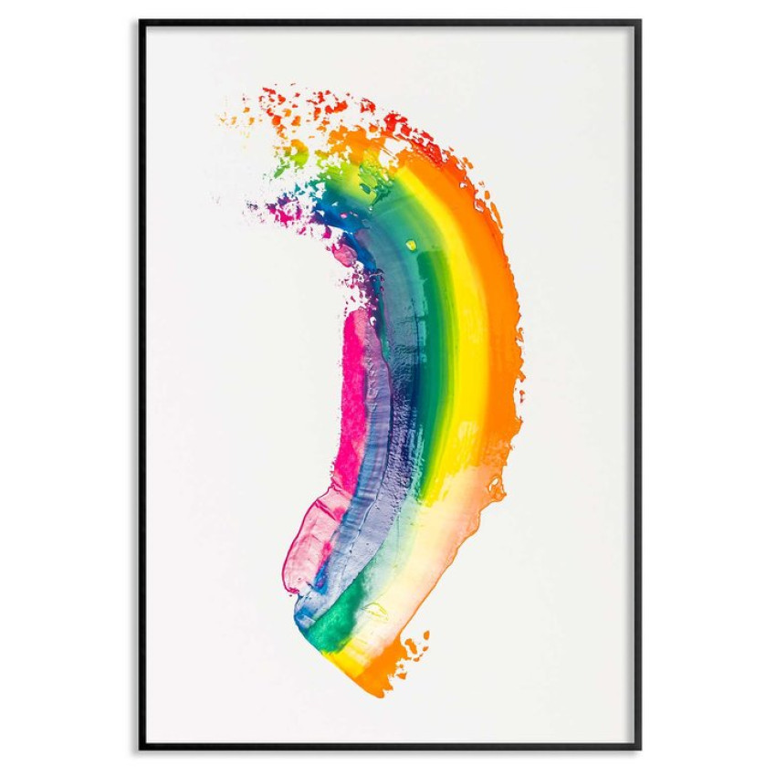 Regnbåge i oljefärg - Färgglad & enkel poster