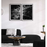 Abstrakt spindelnät - Uppdelad svartvit tavla