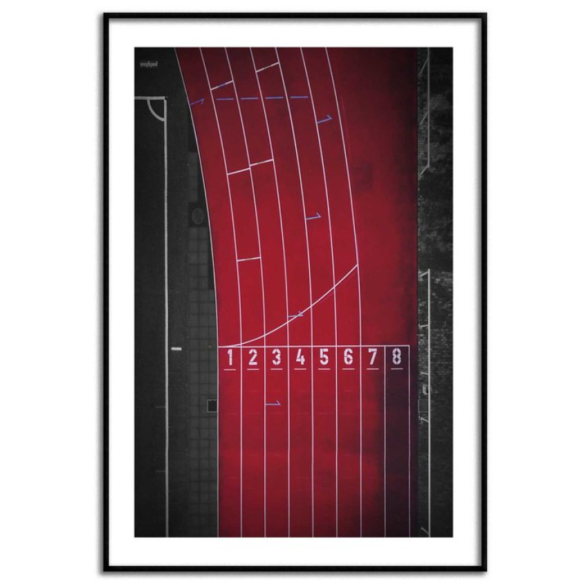 Running fields - Trendy sports poster
