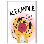 Tiger & musik - Personlig barntavla