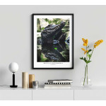 Krokodil i profil - Grön poster