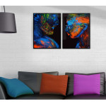 Abstract couples love - Poster in two pieces