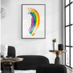 Regnbåge i oljefärg - Färgglad & enkel poster